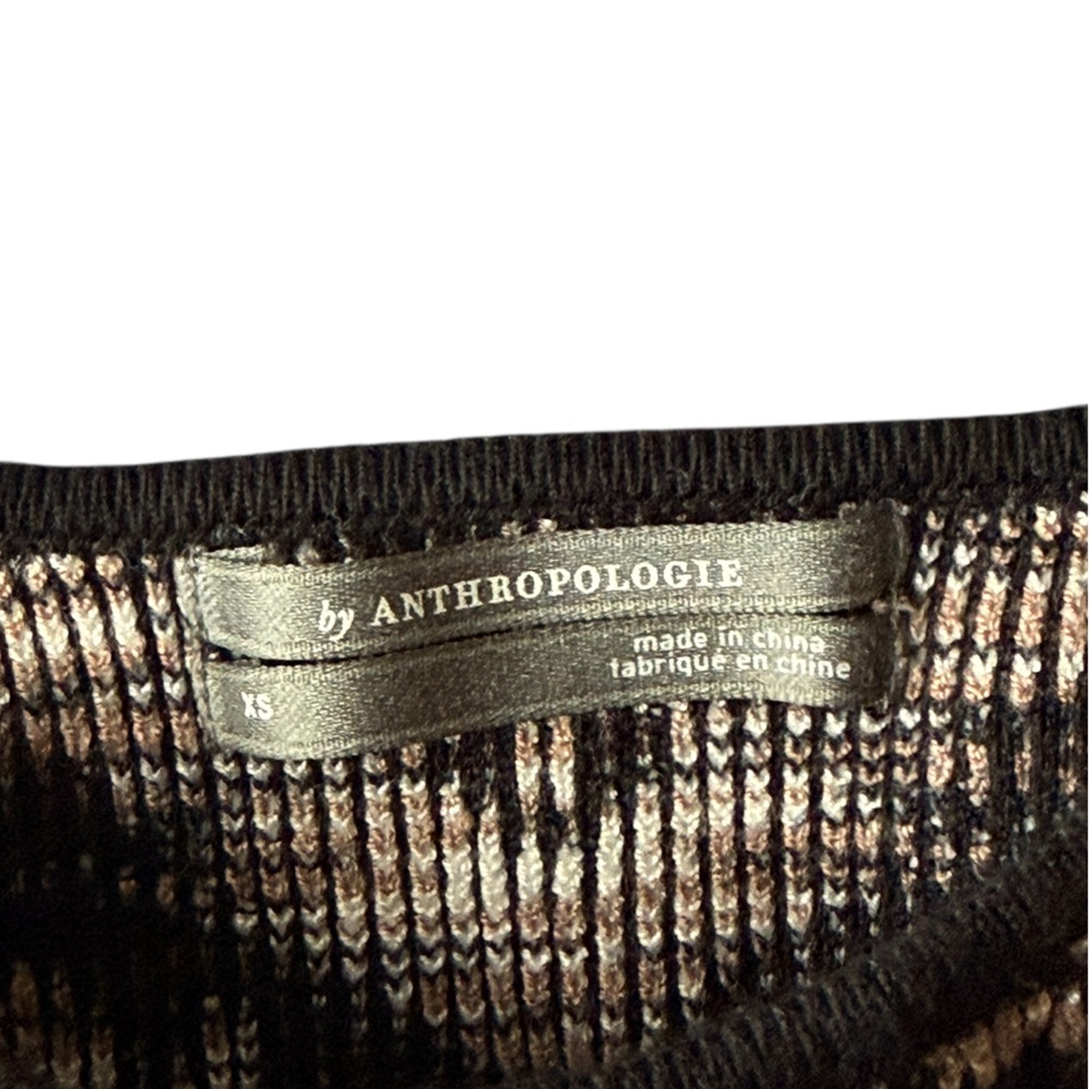 Anthropologie Valeria Knit Corset Crop Top Black Damask Bustier Dark Academia - Picture 9 of 13